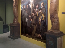 ART-BONUS-LAZIO-OPERE-DARTE-E-ARREDI-DIPINTI-SU-TELA-Crocifissione-tra-Santi-francescani-Giulio-Cesare-Bedeschini-Museo-civico-Floriana-Svizzeretto