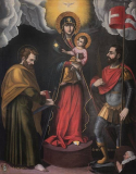 DIPINTI-SU-TELA-MARCHE-Lotto-1-ART-BONUS-PER-IL-TERREMOTO-14.MADONNA-CON-BAMBINO-FRA-I-SS.-MAURIZIO-E-PAOLO