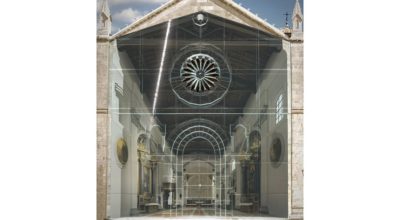 Norcia: Basilica di San Benedetto: il video mapping della facciata realizzato da ENI