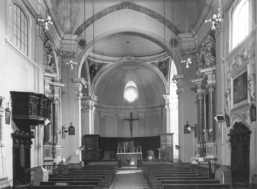 BASILICA DI SAN BENEDETTO NORCIA - Navata foto d'epoca