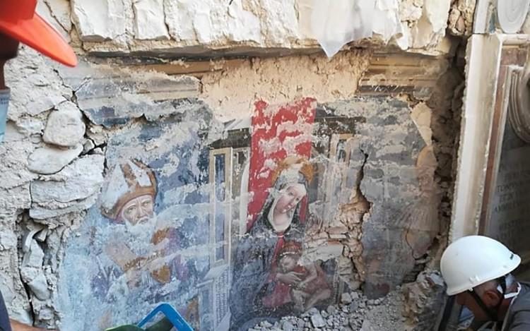 Nuovo ritrovamento nella Basilica di San Benedetto a Norcia: emerge l’affresco della Vergine con Bambino e Santi