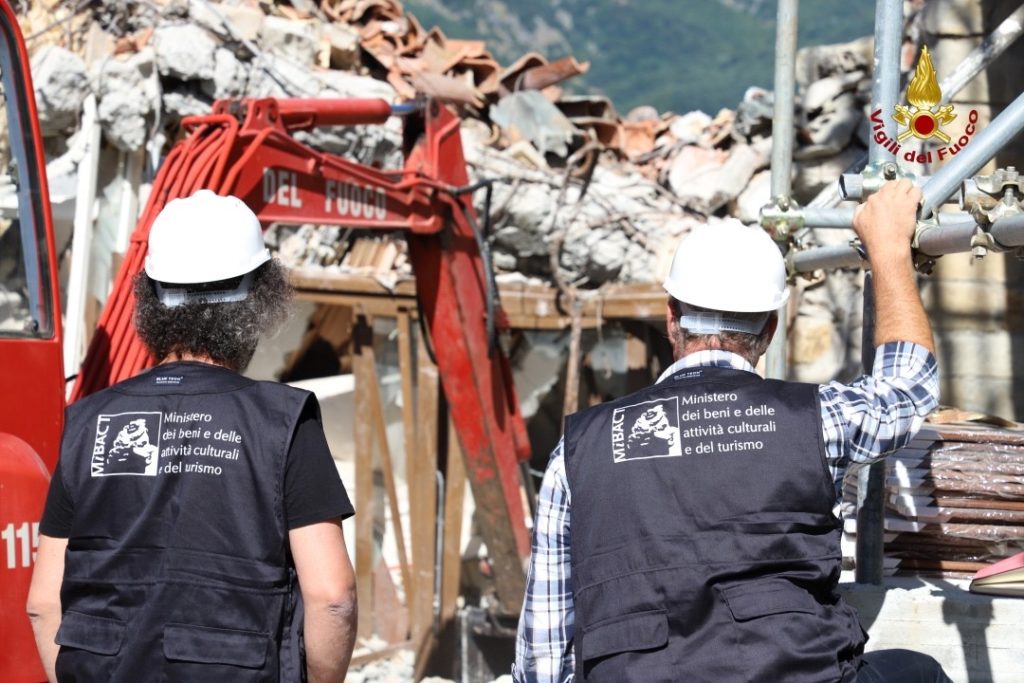 Canonica di Sant'Agostino ad Amatrice - lavori MiBACT+VVF