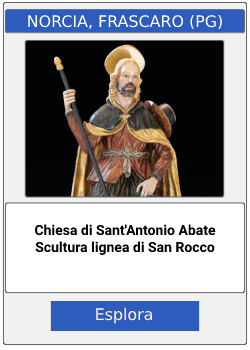 Chiesa di Sant'Antonio Abate a Frascaro - Scultura lignea di San Rocco-Norcia (PG) - INTERVENTI REGIONE UMBRIA ART BONUS