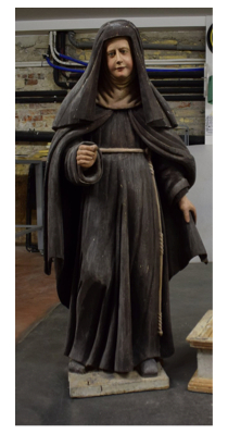 Statua Lignea Santa Chiara_Chiesa di San Francesco, Pieve Bovignana - Pontelatrave - ART BONUS MARCHE