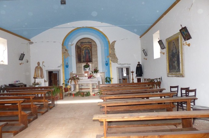 Interno Chiesa di Santa Maria Liberatrice, Amatrice, Pinaco Arafranca - INTERVENTI LAZIO