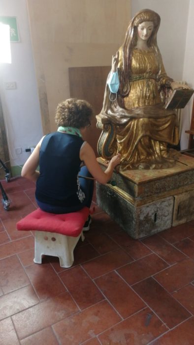 Art Bonus - Madonna con Gesù Bambino in trono, Chiesa di Sant'Antonio- Frascaro, Norcia Umbria 5