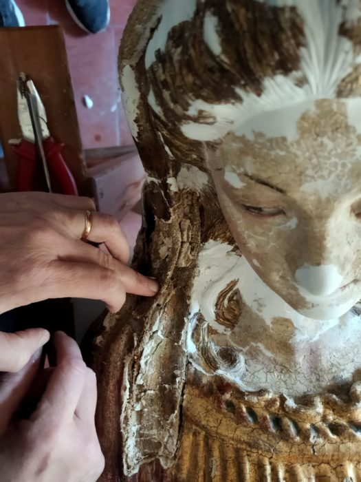 Art Bonus - Madonna con Gesù Bambino in trono, Chiesa di Sant'Antonio- Frascaro, Norcia Umbria