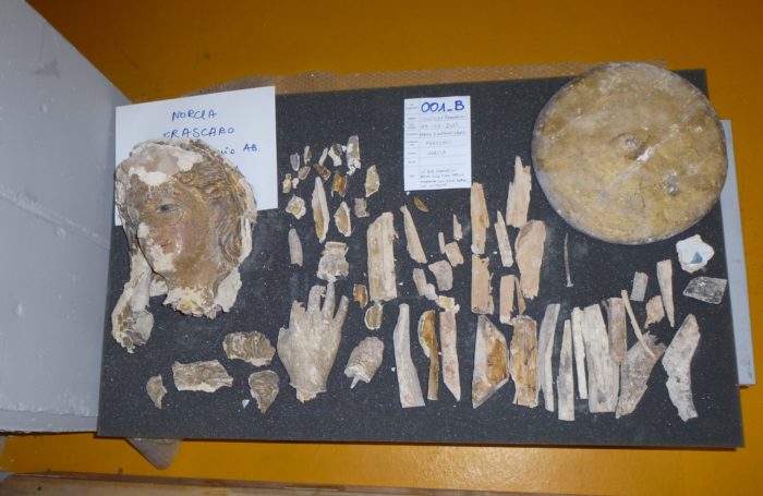 Art Bonus - frammenti Madonna con Gesù Bambino in trono, Chiesa di Sant'Antonio- Frascaro, Norcia Umbria 1