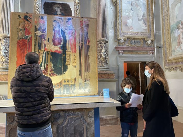 Rinascimento Marchigiano - Inaugurazione Camerino - visita con bambini, Pala Madonna in trono con Bambino, San Matteo, San Prisco e angeli musicanti,