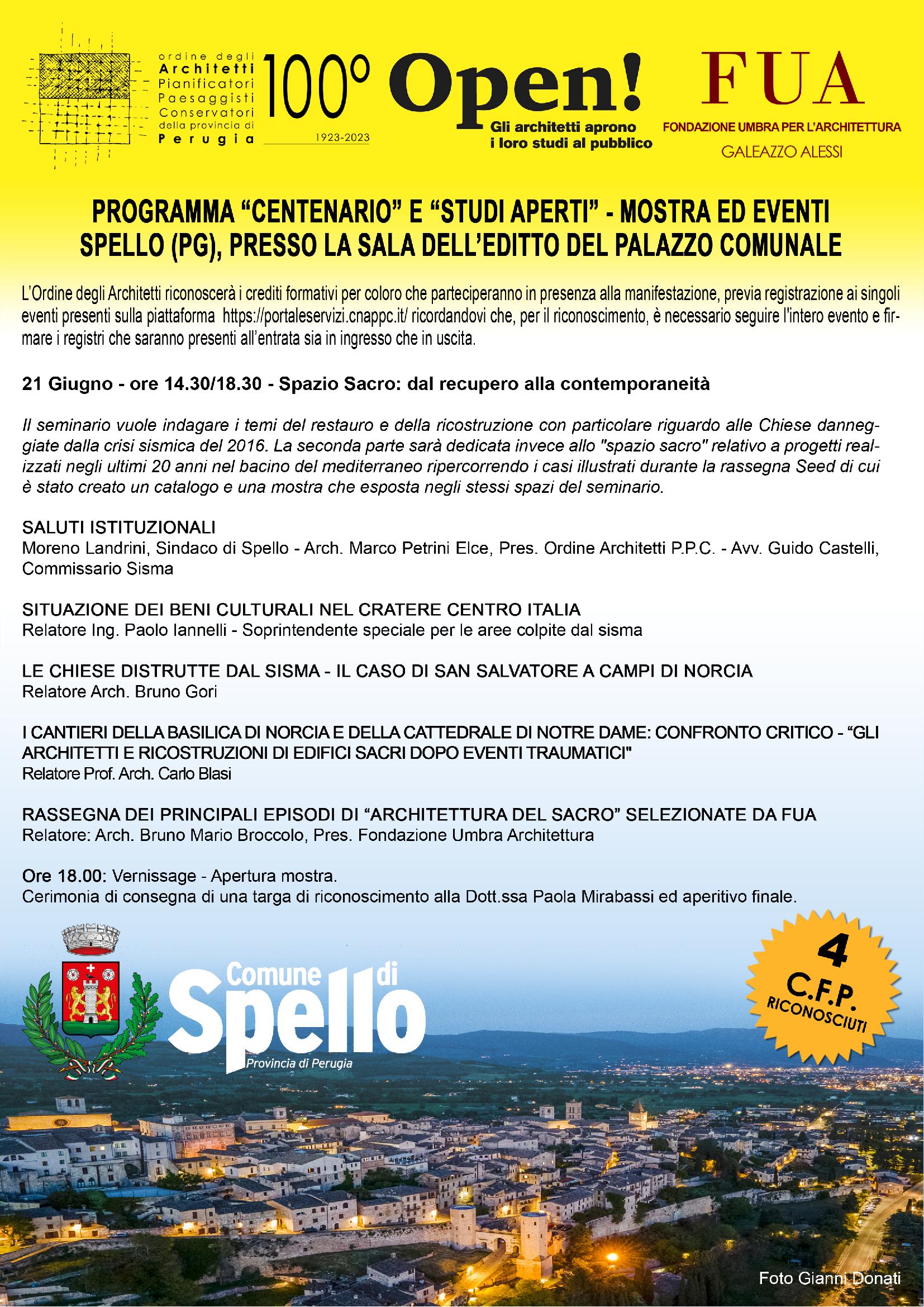 Spazio Sacro dal recupero alla contemporaneità”, seminario 2023 Spello - Iannelli