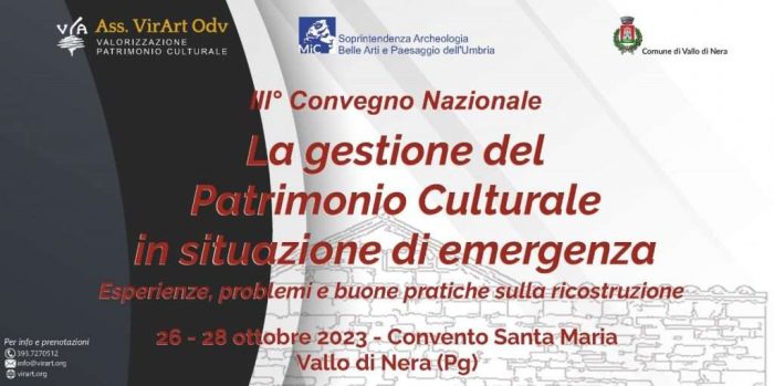 III CONVEGNO NAZIONALE “LA GESTIONE DEL PATRIMONIO CULTURALE IN SITUAZIONE DI EMERGENZA”