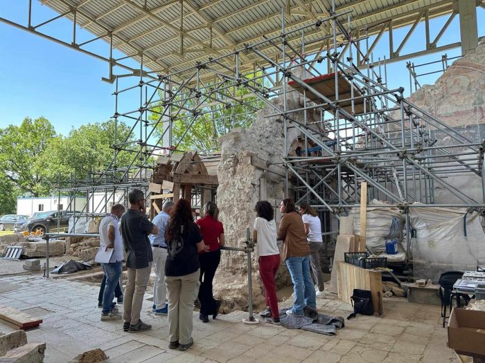 Chiesa di San Salvatore in Campi, Norcia - Iconostasi, sopralluogo cantiere di Restauro 08_07_2024