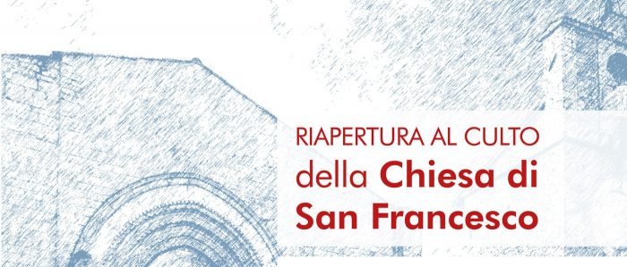 Locandina riapertura Chiesa di San Francesco a Monteleone di Spoleto