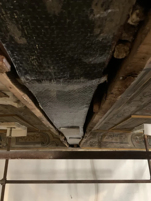 Chiese-FEC-San Francesco-Monteleone-di-spoleto-Intervento travi cassettonato