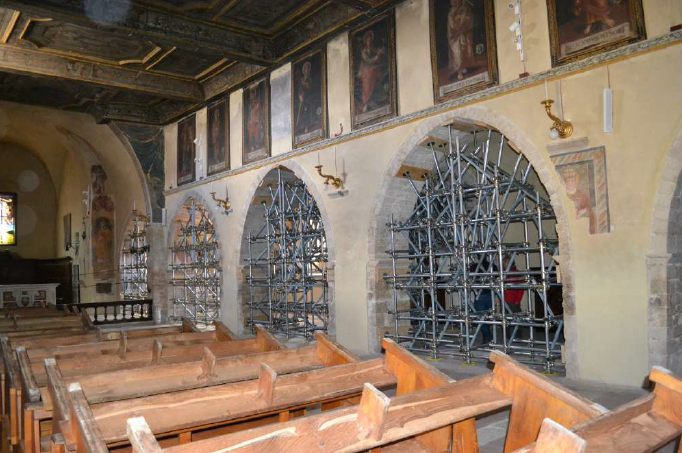 Chiese-FEC-San Francesco-Monteleone-di-spoleto-Pronto intervento navata laterale